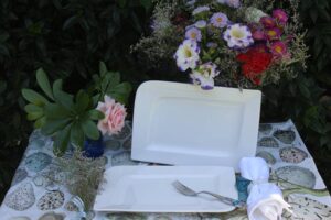 FUENTE RECTANGULAR CON ALA 27 X 18 cm H